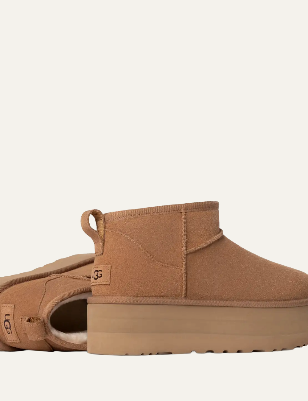 UGG CLASSIC ULTRA MINI PLAT CHESTNUT