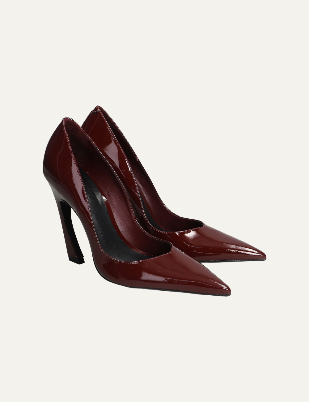 SCHUTZ LEXI BORDEAUX LEATHER PUMPS