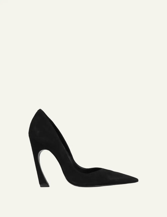 SCHUTZ LEXI BLACK SUEDE PUMPS