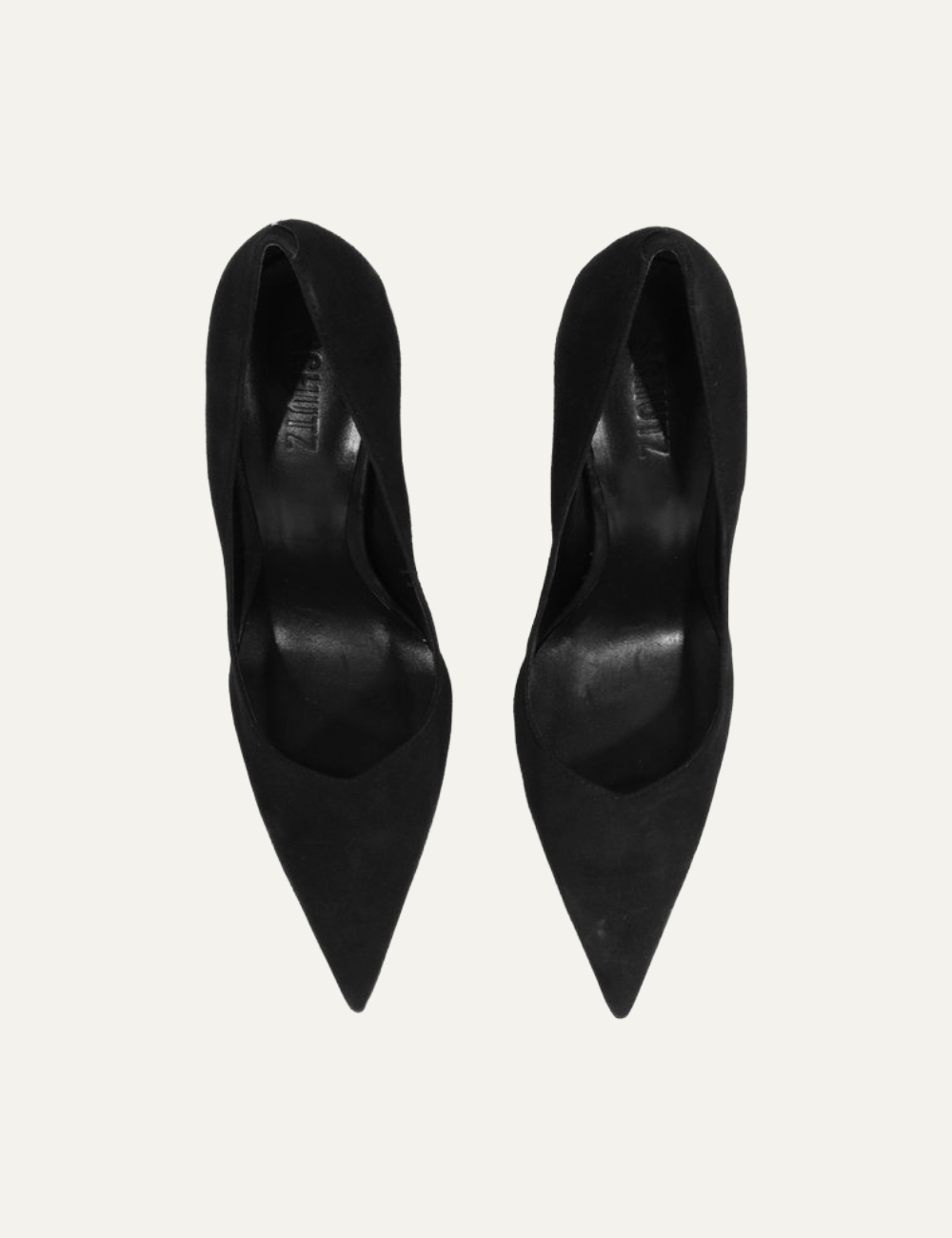 SCHUTZ LEXI BLACK SUEDE PUMPS