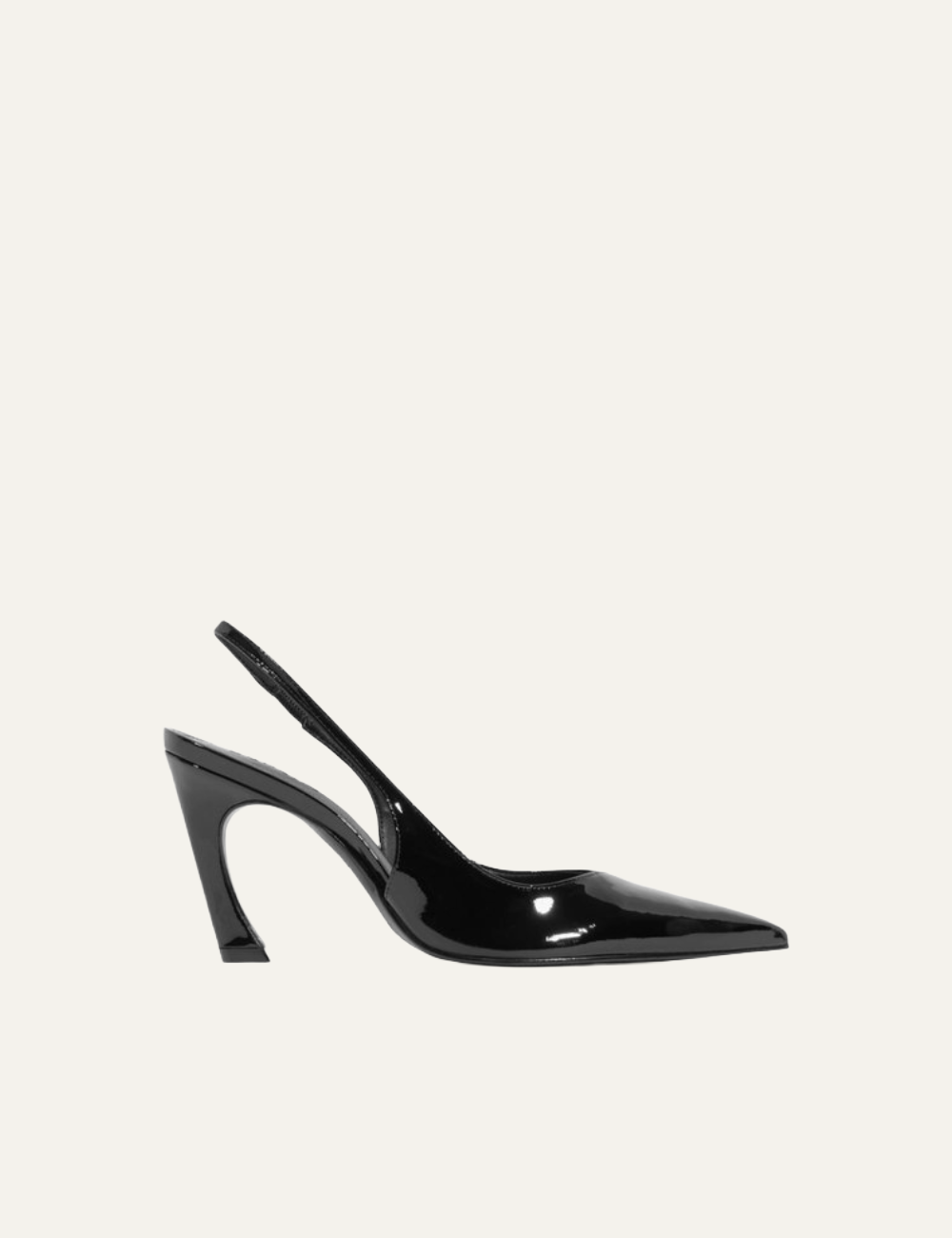 SCHUTZ BLACK LEATHER LEXI SLINGBACK PUMP