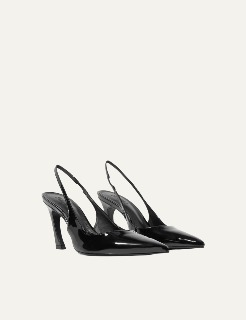 SCHUTZ BLACK LEATHER LEXI SLINGBACK PUMP