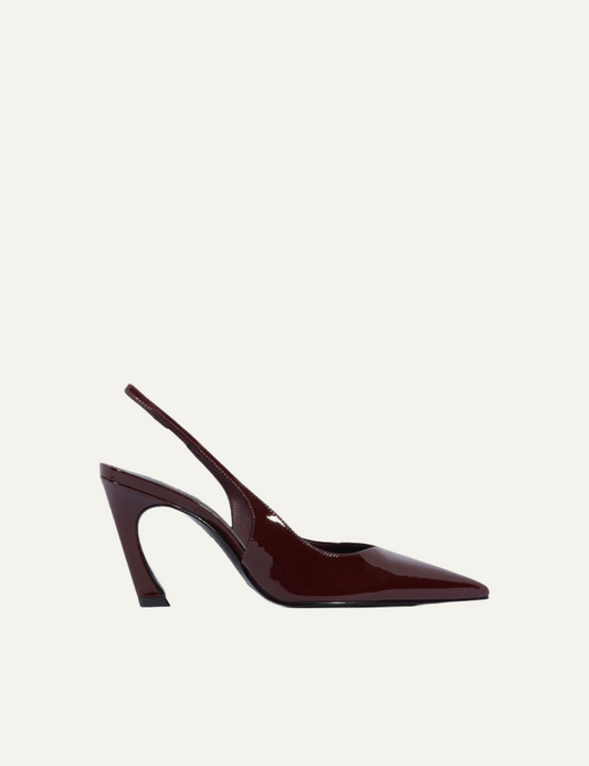 SCHUTZ RED LEATHER LEXI SLINGBACK PUMP