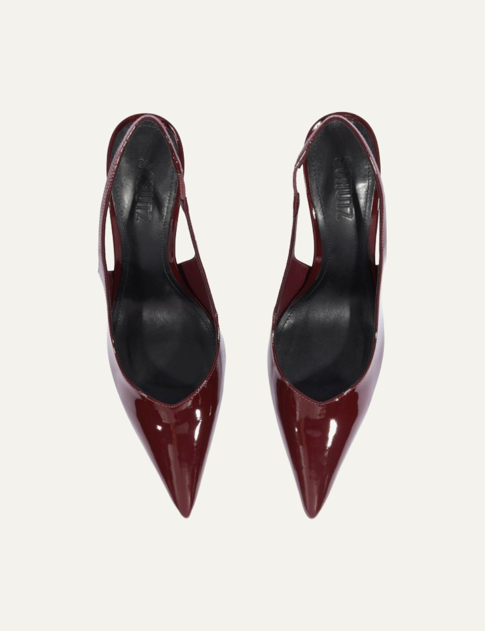 SCHUTZ RED LEATHER LEXI SLINGBACK PUMP