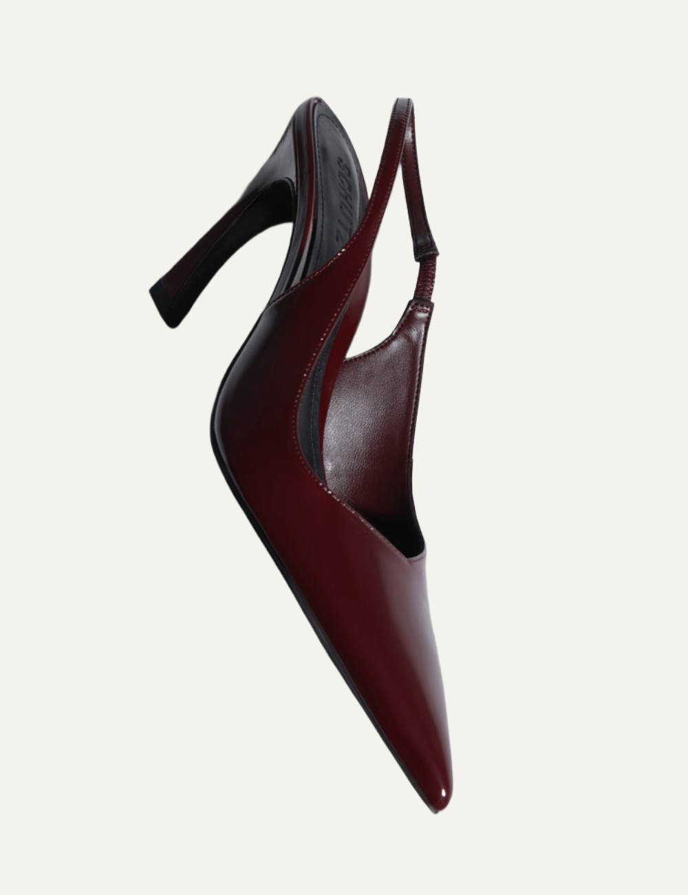 SCHUTZ RED LEATHER LEXI SLINGBACK PUMP