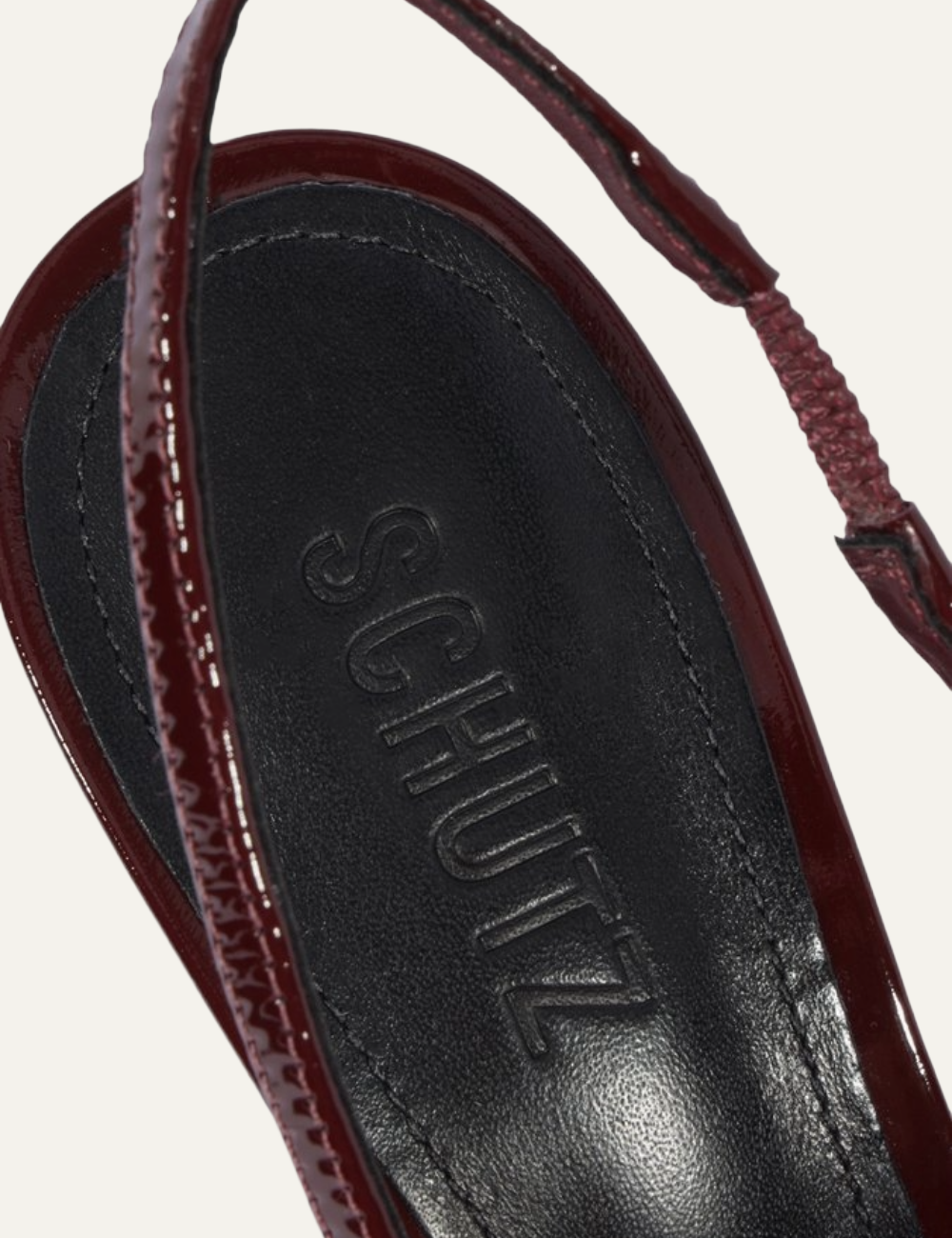 SCHUTZ RED LEATHER LEXI SLINGBACK PUMP