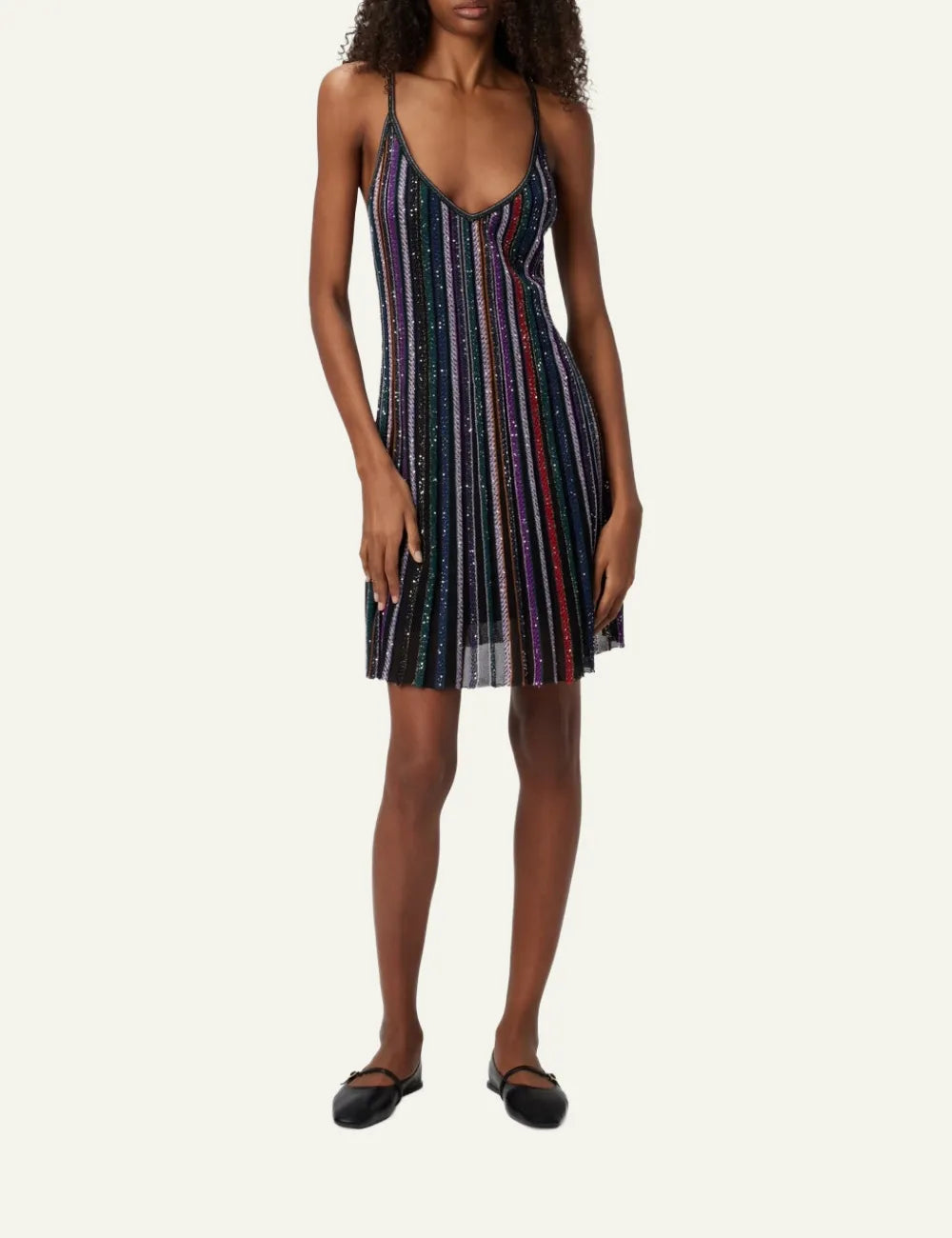 MISSONI MINI DRESS WITH INTERLACED STRAPS