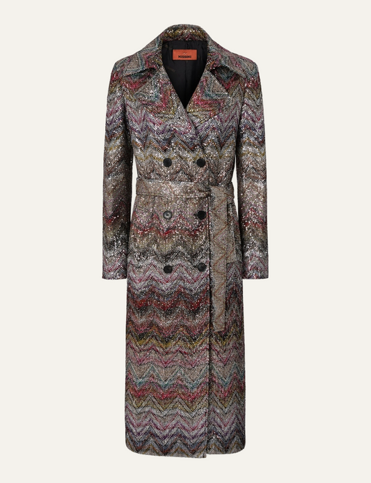 MISSONI DOUBLE BREASTED TRENCH COAT