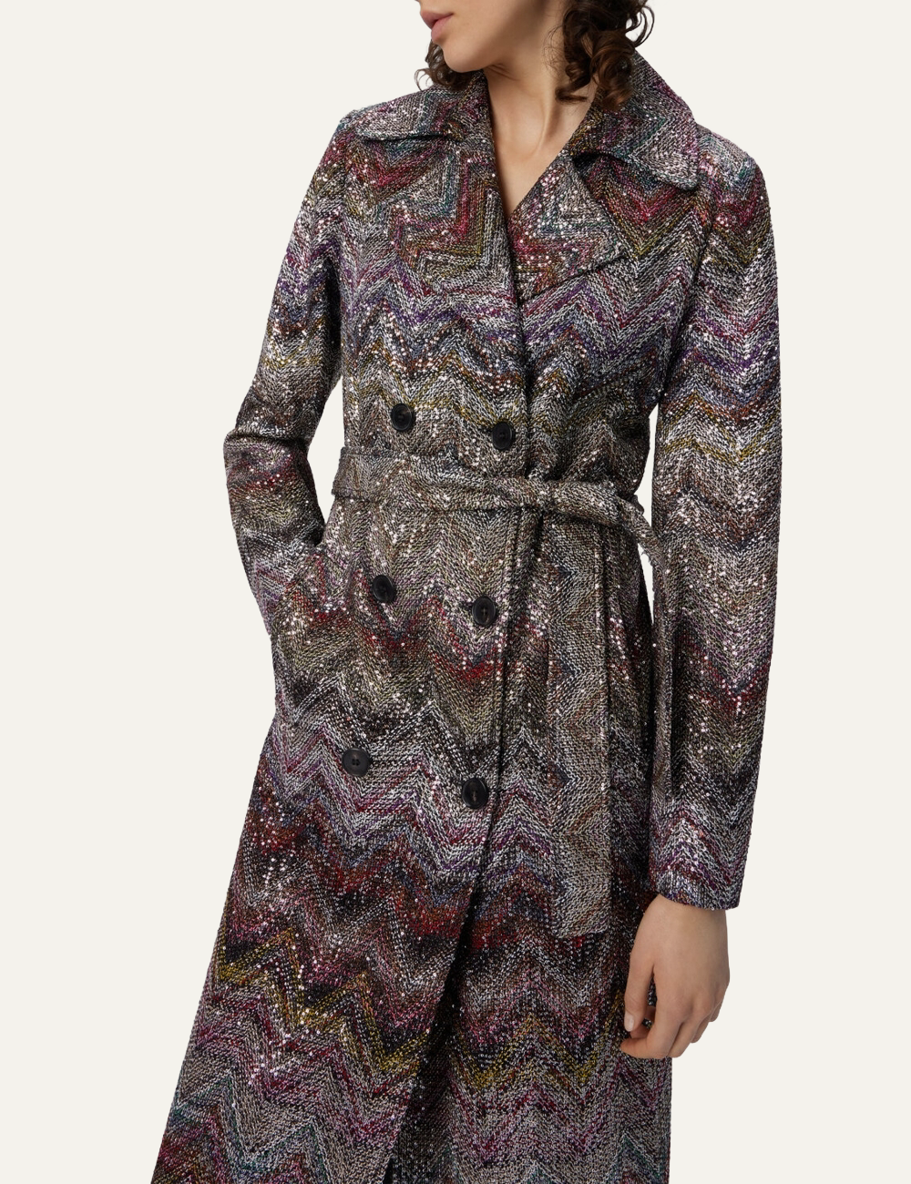 MISSONI DOUBLE BREASTED TRENCH COAT