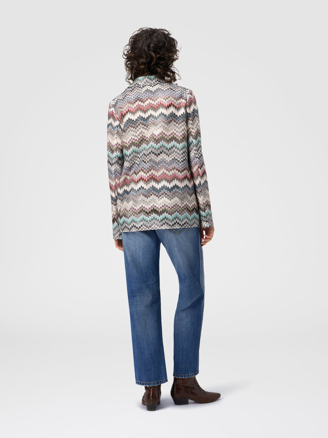 MISSONI Single-Breasted Blazer with Snake Pattern