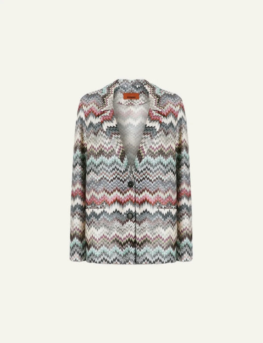 MISSONI Single-Breasted Blazer with Snake Pattern