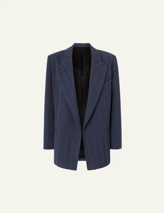 MISSONI Single-Breasted Blazer with Zigzag Pattern