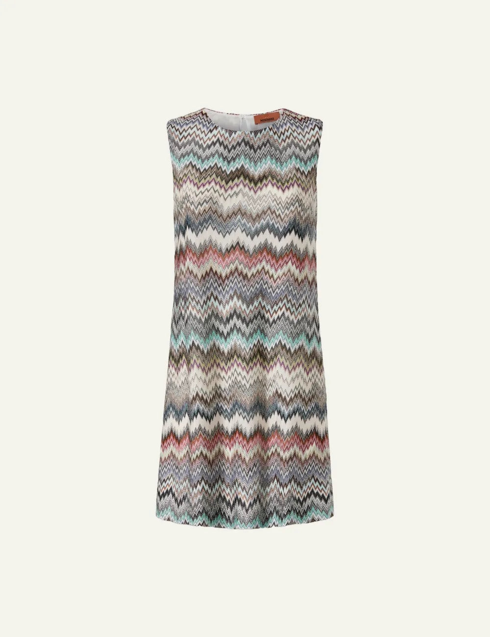 MISSONI Crew Neck Mini Dress with Snake Pattern
