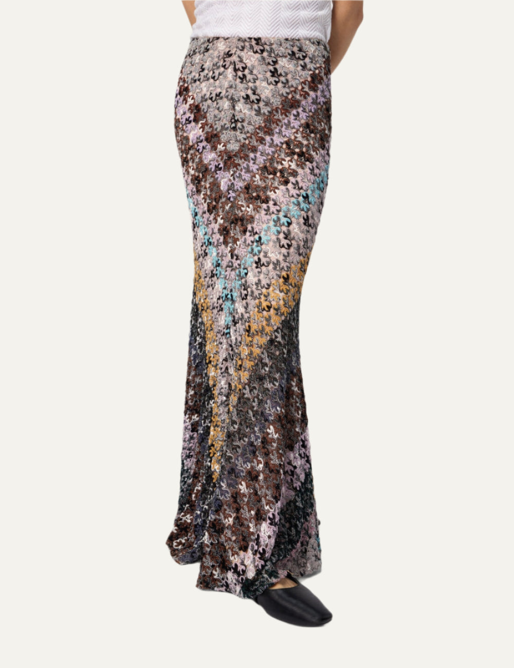 MISSONI Flared Long Skirt in Lace
