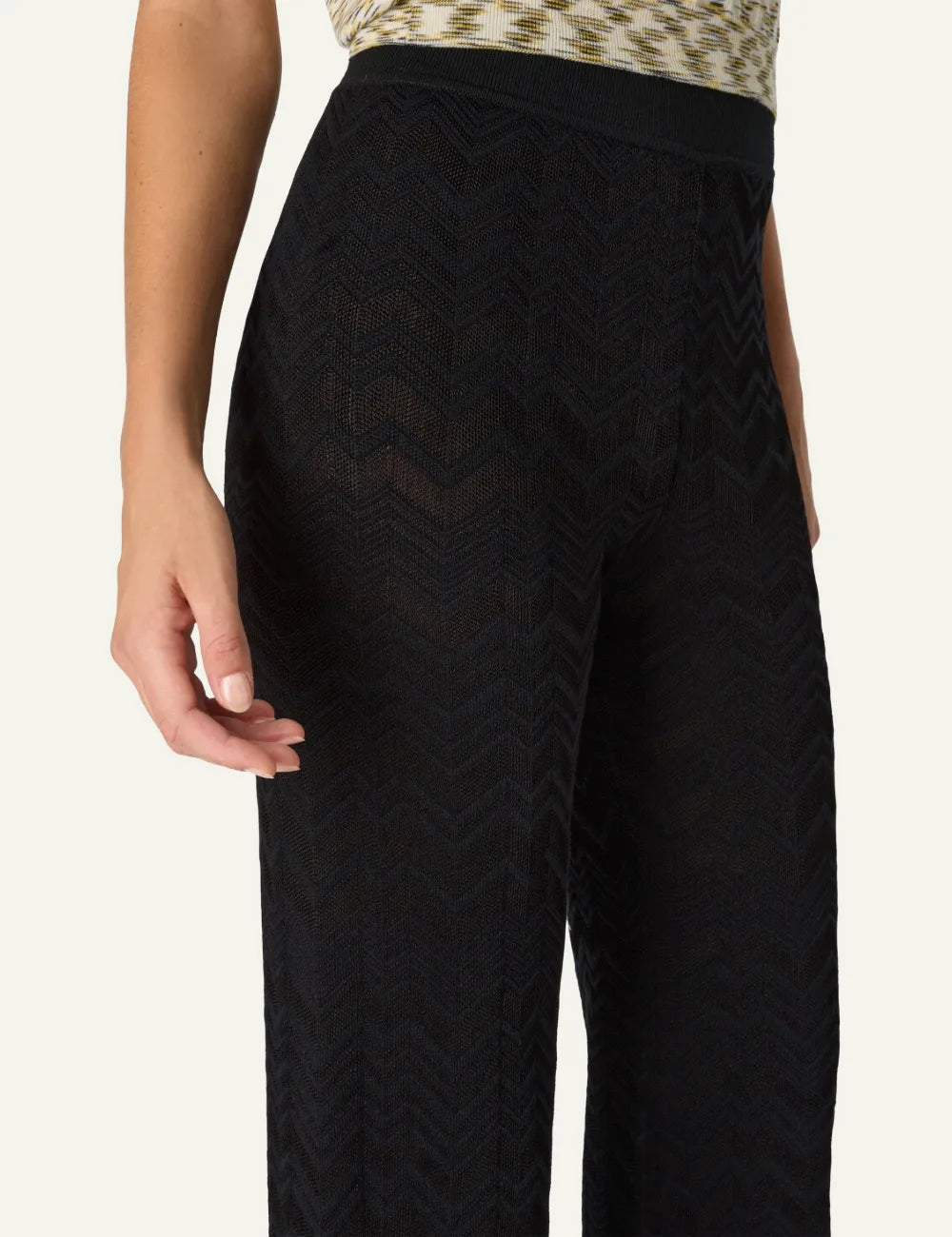 MISSONI TROUSERS SOLID BLACK