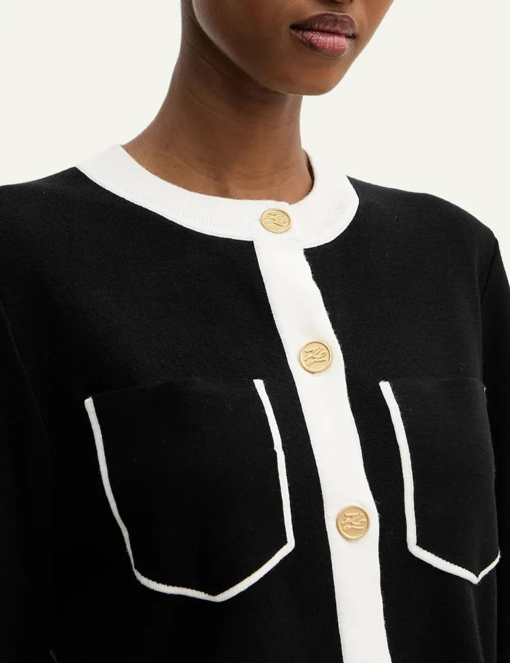KARL LAGERFELD BW KNIT CARDIGAN