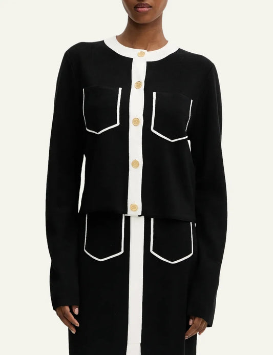 KARL LAGERFELD BW KNIT CARDIGAN
