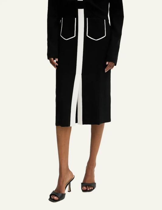 KARL LAGERFELD BW KNIT SKIRT
