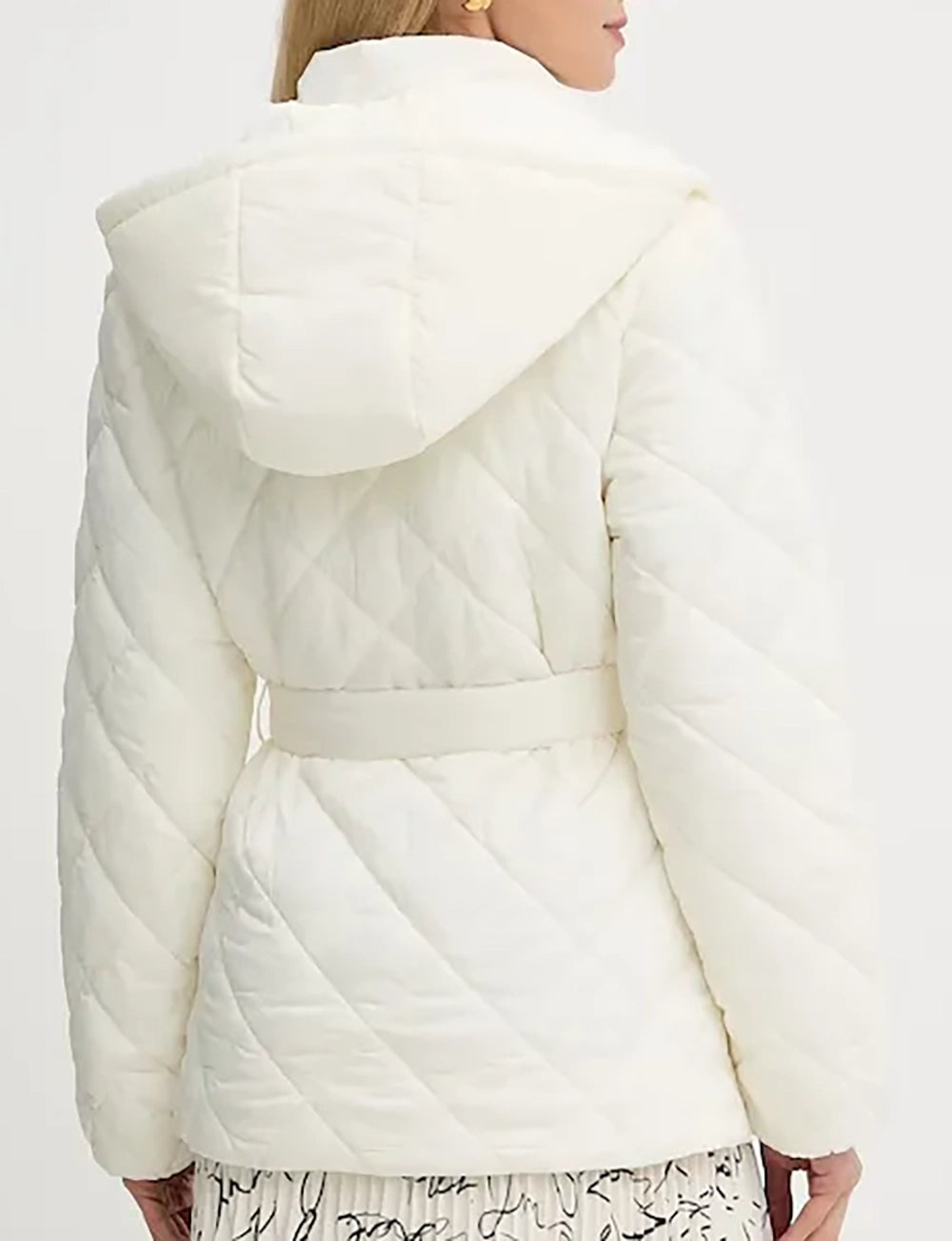 KARL LAGERFELD QUILTED GILET OFF WHITE