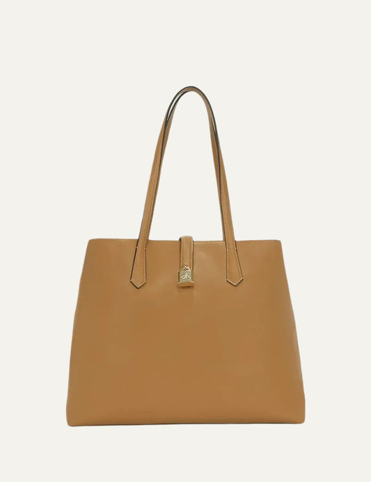 KARL LAGERFELD PADLOCK MINI TOTE CARAMEL