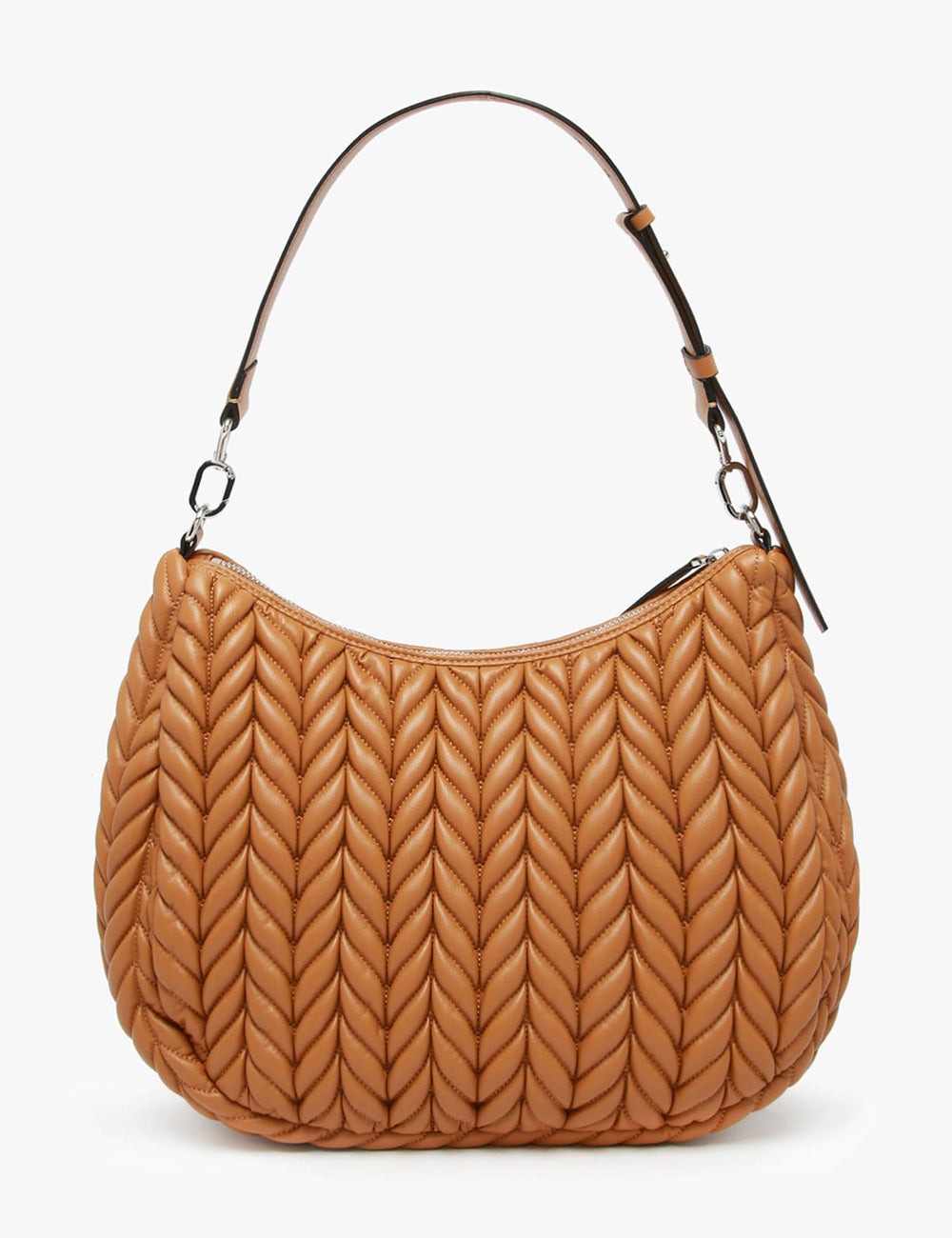 KARL LAGERFELD K/WEAVE HOBO CARAMEL