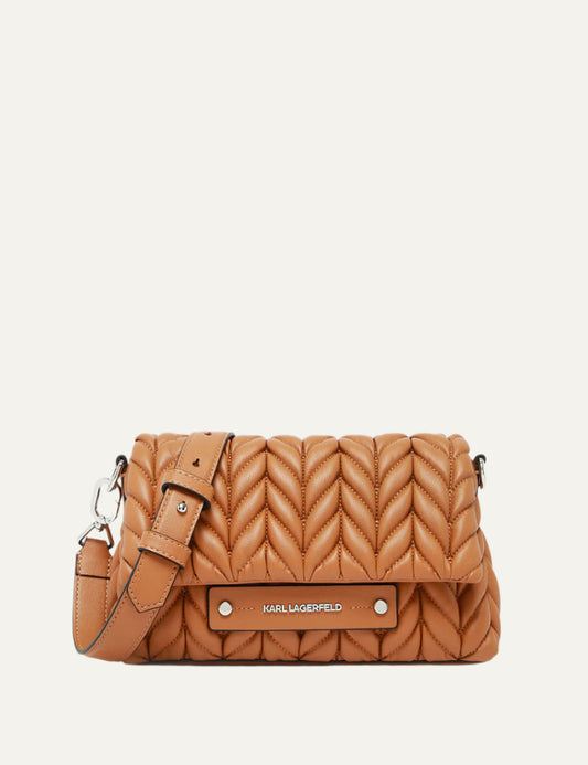 KARL LAGERFELD K/WEAVE CROSSBODY Caramel