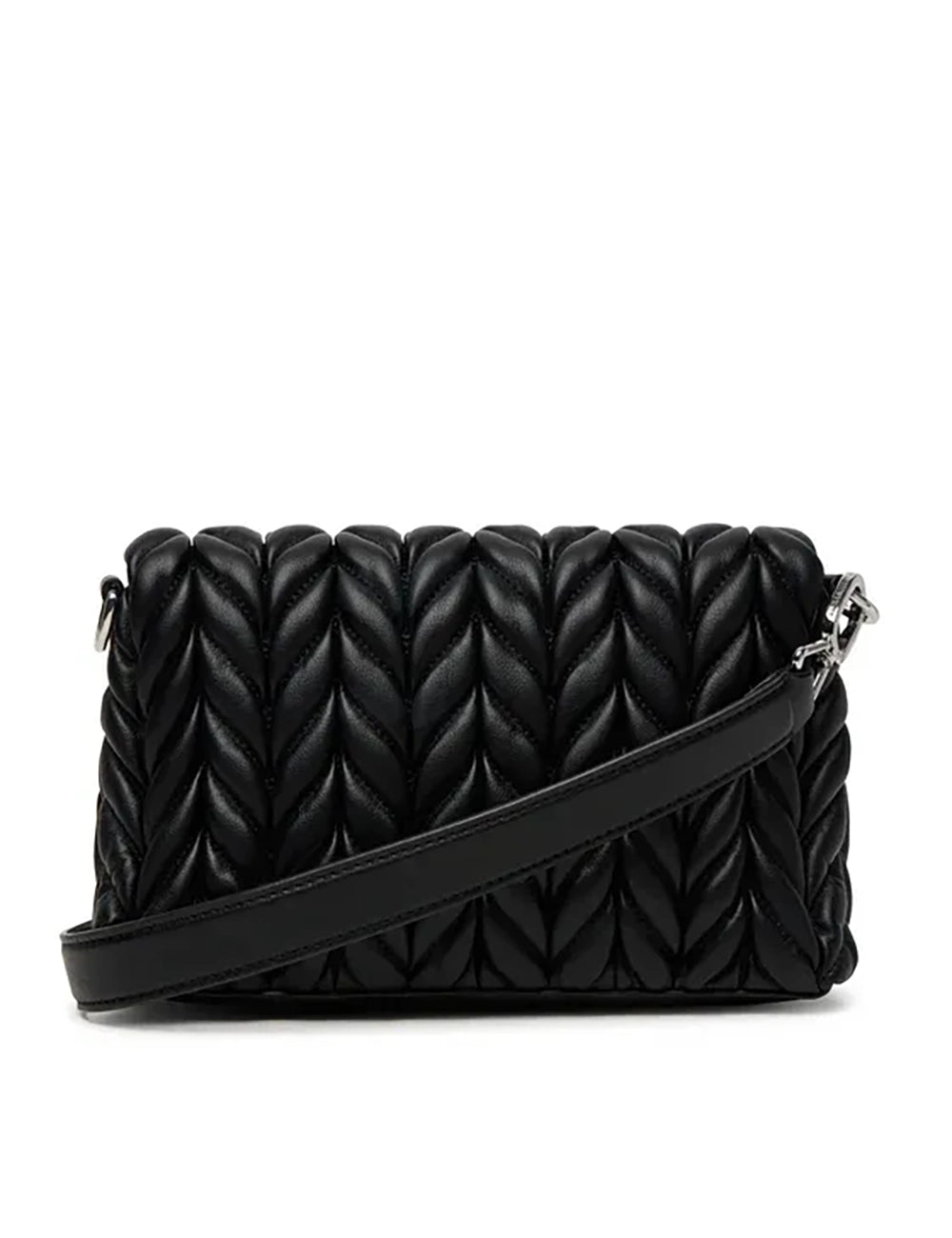 KARL LAGERFELD K/WEAVE CROSSBODY BLACK-NICKEL