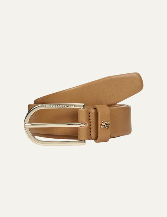 KARL LAGERFELD ROUND H3 BELT CARAMEL
