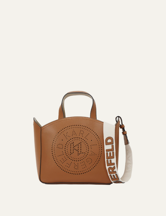 KARL LAGERFELD K/CIRCLE SM TOTE PERFORATED