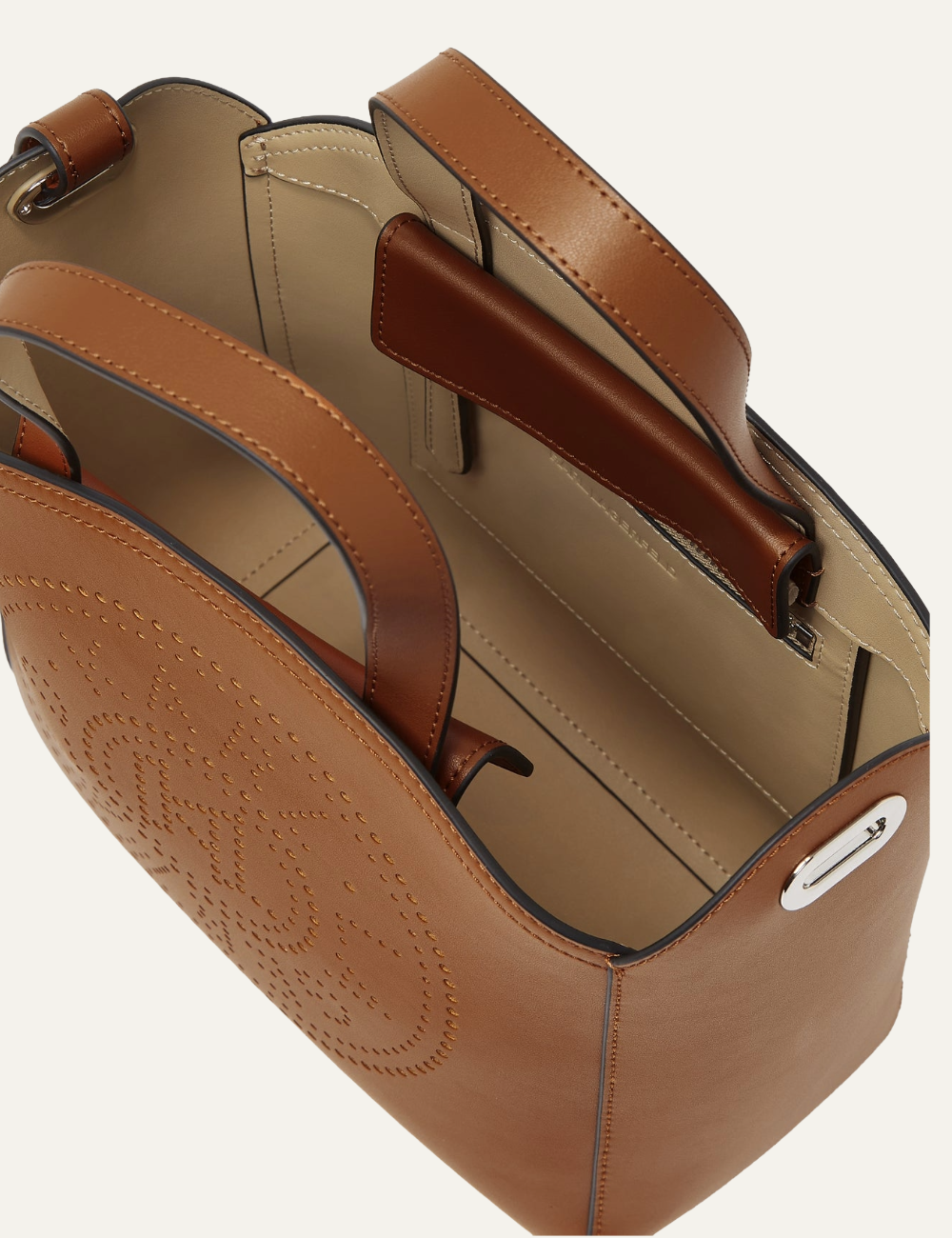 KARL LAGERFELD K/CIRCLE SM TOTE PERFORATED