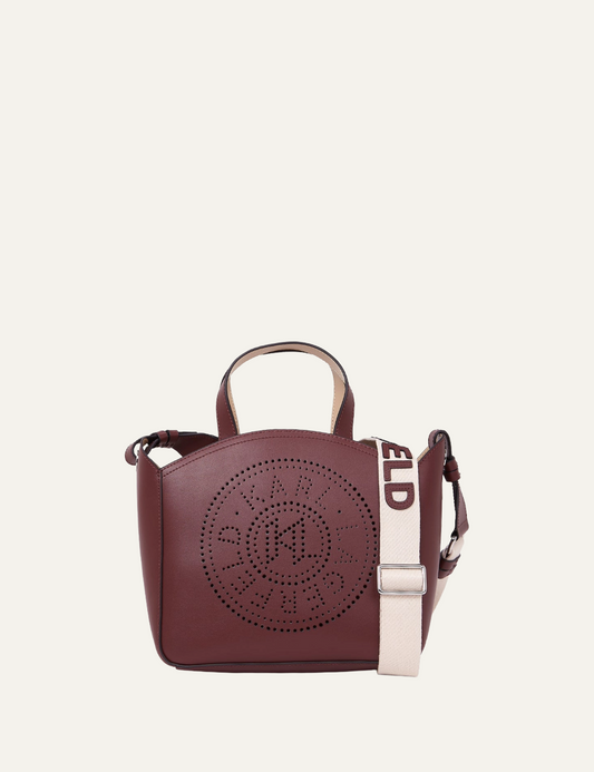KARL LAGERFELD K/CIRCLE SM TOTE PERFORATED