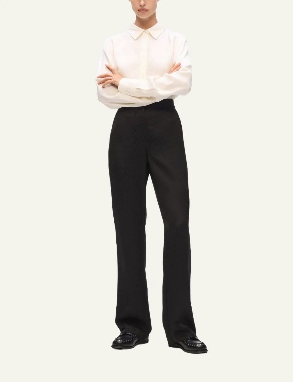 KARL LAGERFELD LOGO JACQUARD CIGARETTE PANTS