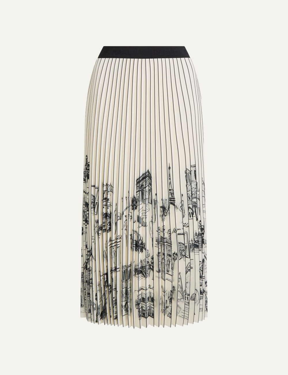 KARL LAGERFELD PARIS SKETCH PLEATED SKIRT