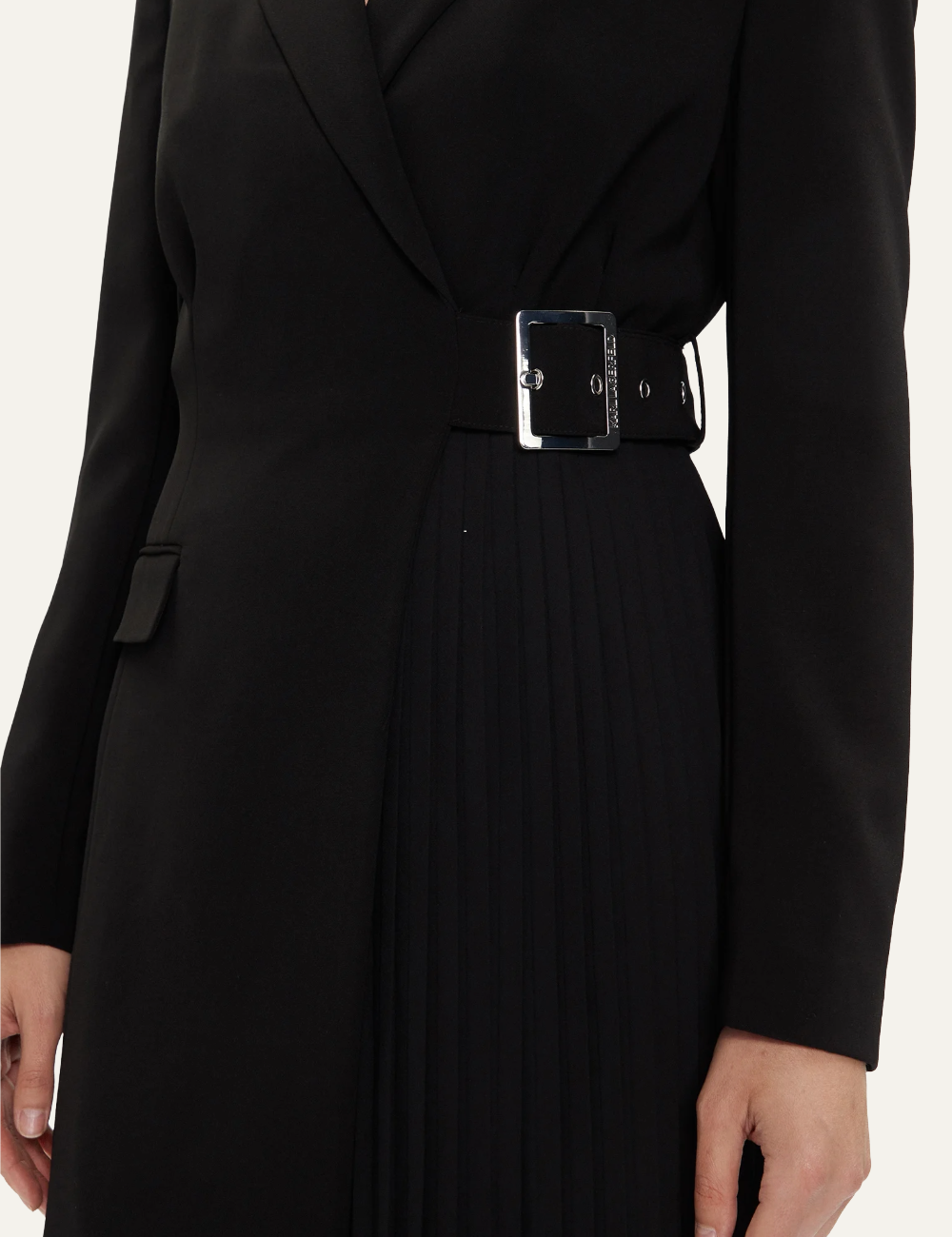 KARL LAGERFELD TAILORED PLEATED BLAZER DRESS