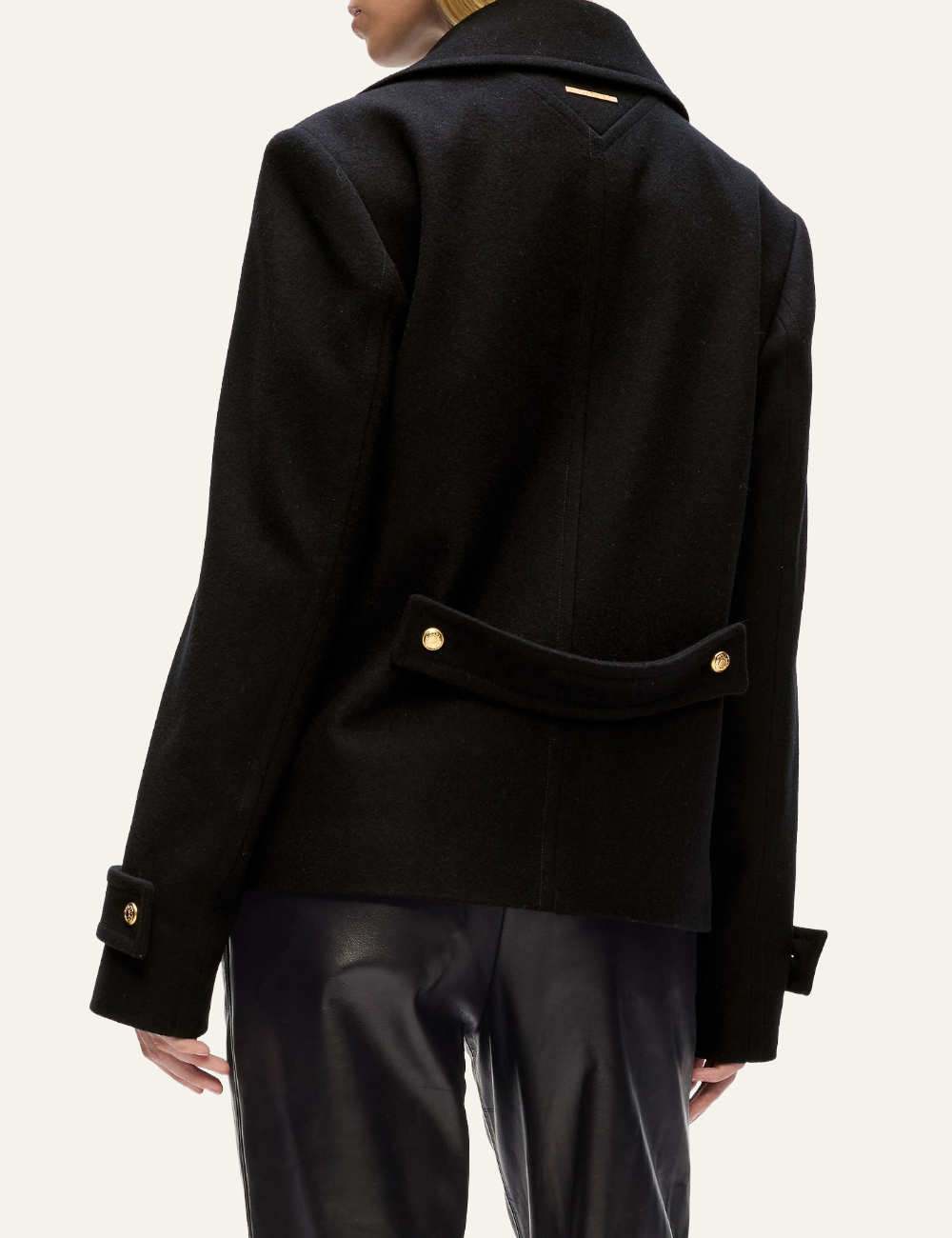 KARL LAGERFELD RETRO SHORT WOOL COAT
