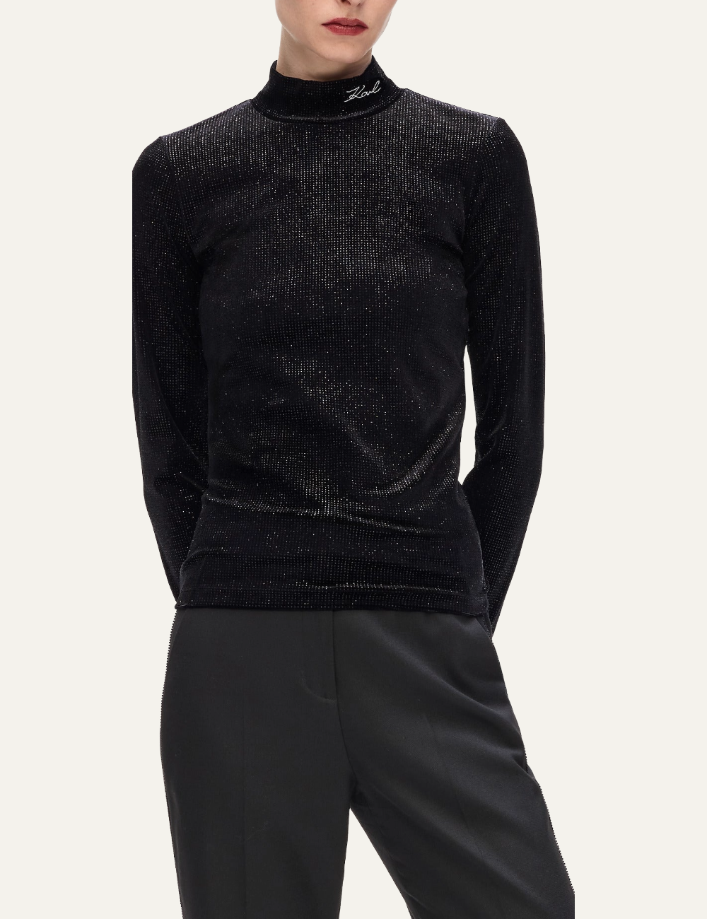 KARL LAGERFELD SPARKLE VELVET LONGSLEEVE