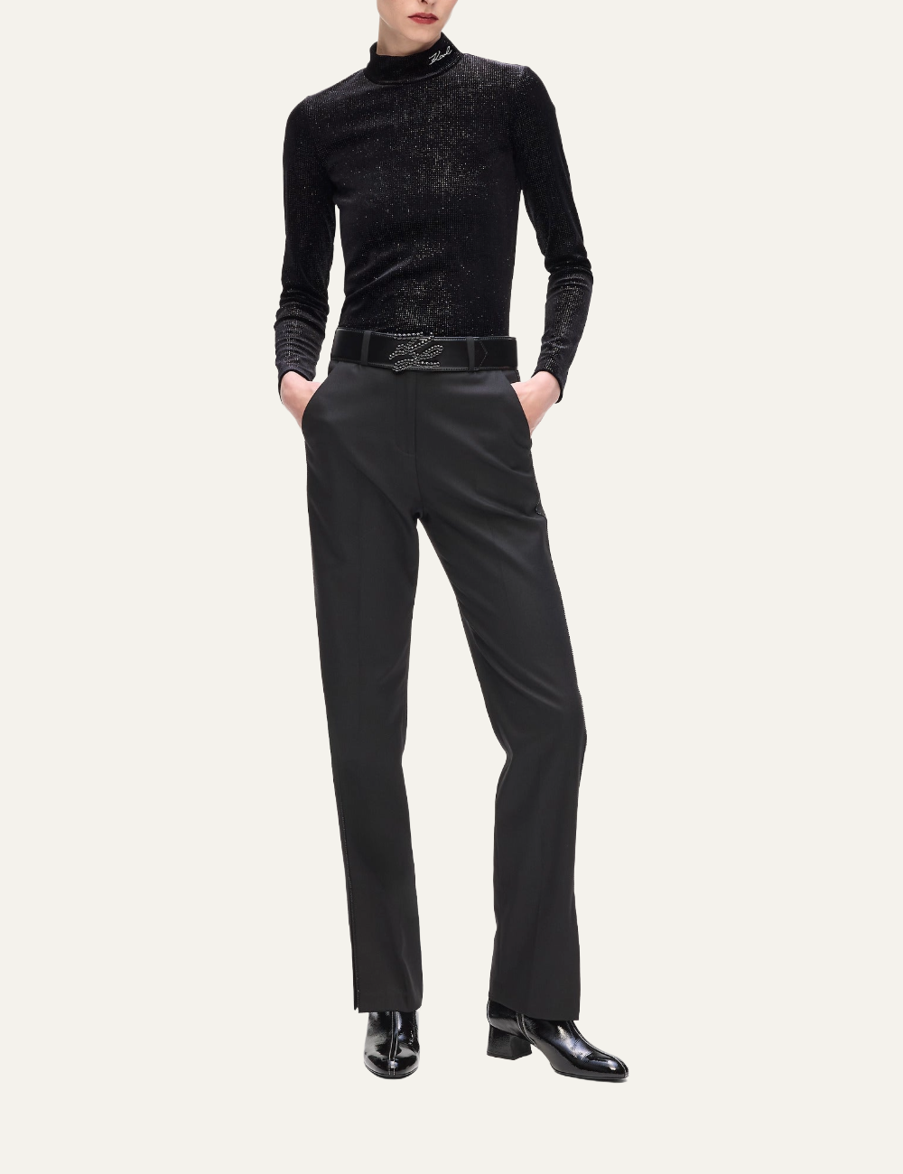 KARL LAGERFELD SPARKLE VELVET LONGSLEEVE