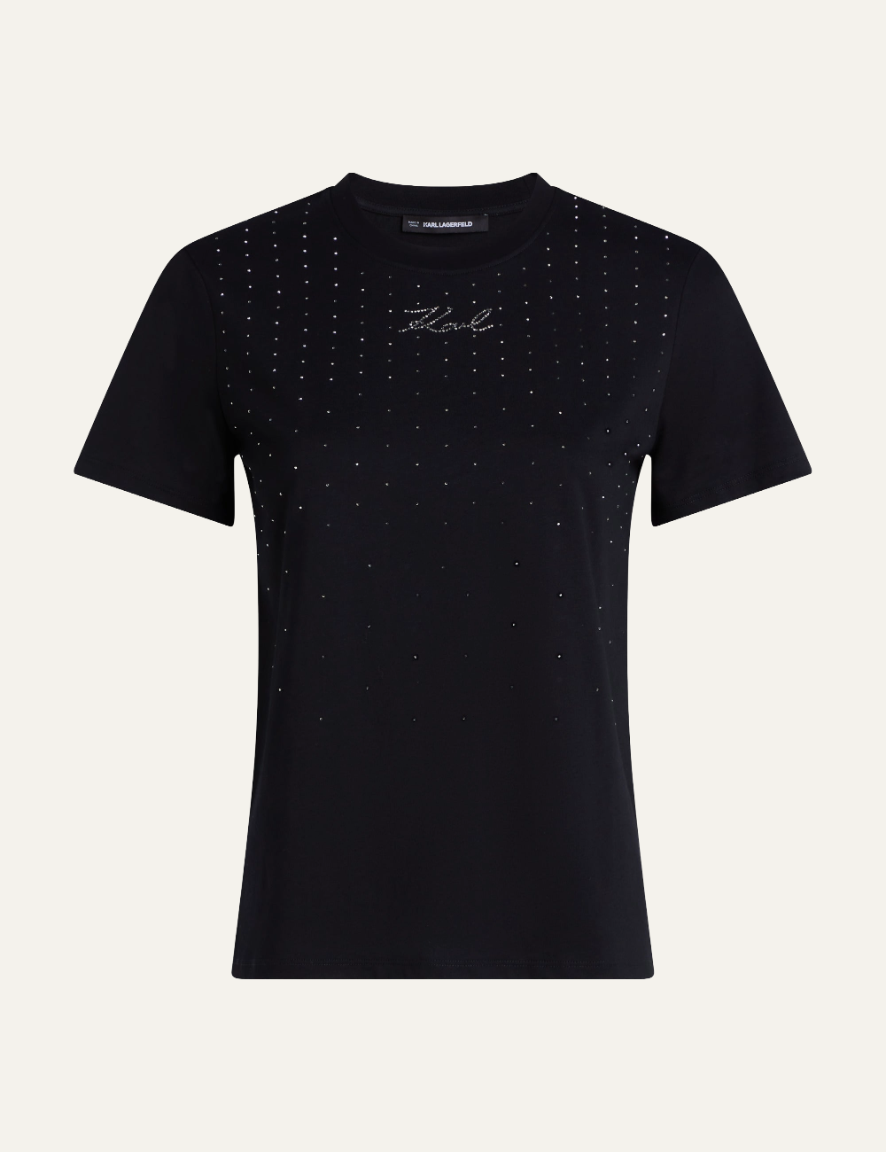 KARL LAGERFELD RHINESTONE RAIN T-SHIRT