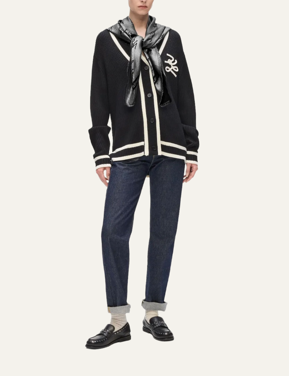 KARL LAGERFELD K/SIGNATURE METAL JKRD SCARF