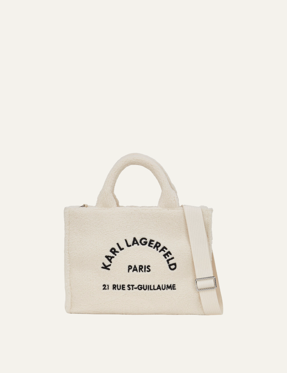 KARL LAGERFELD K/RSG MD SQUARE TOTE SHEARLING