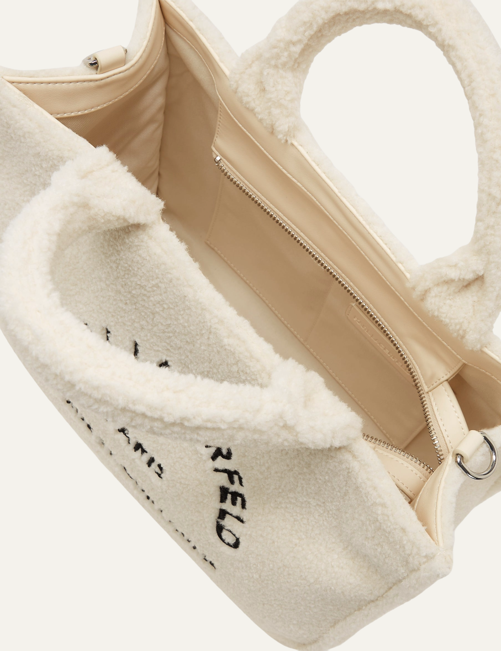 KARL LAGERFELD K/RSG MD SQUARE TOTE SHEARLING