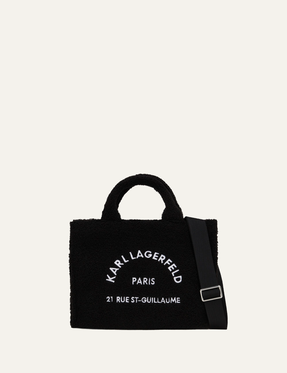KARL LAGERFELD K/RSG MD SQUARE TOTE SHEARLING