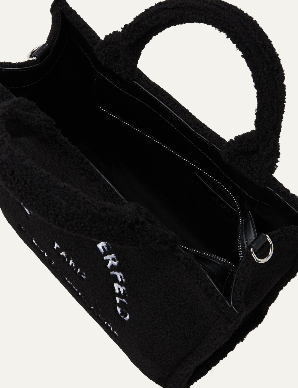 KARL LAGERFELD K/RSG MD SQUARE TOTE SHEARLING