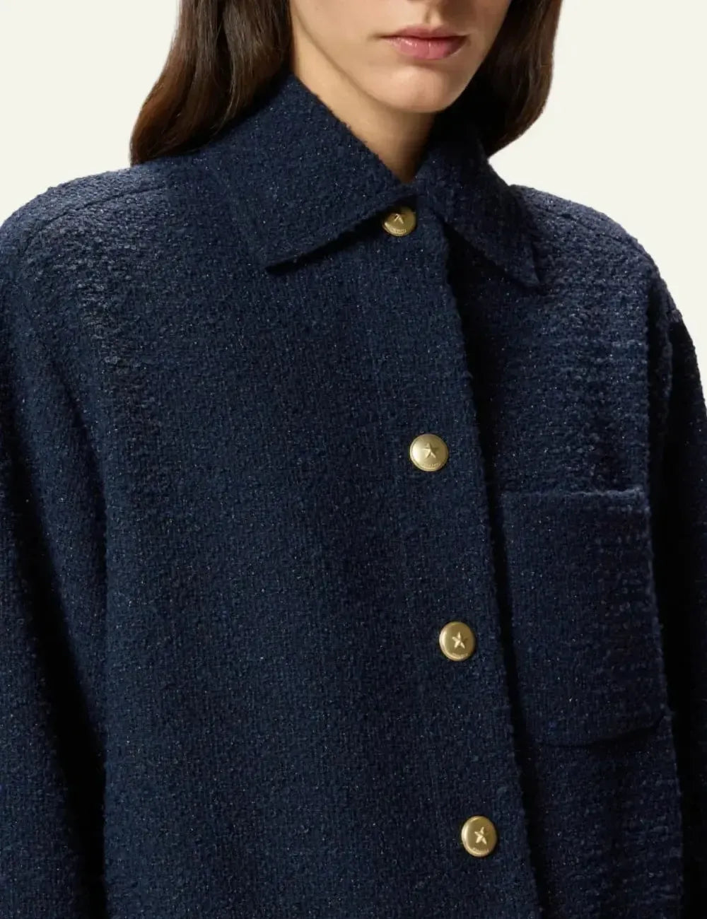 PINKO OVERSIZED PATTERNED TWEED JACKET