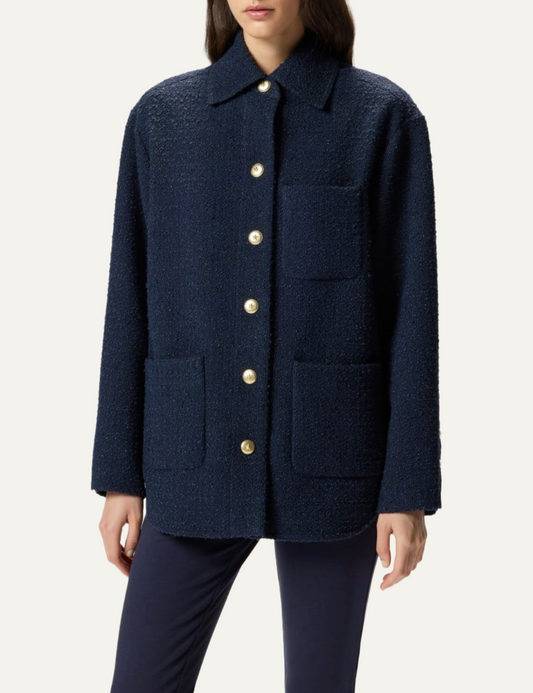 PINKO OVERSIZED PATTERNED TWEED JACKET