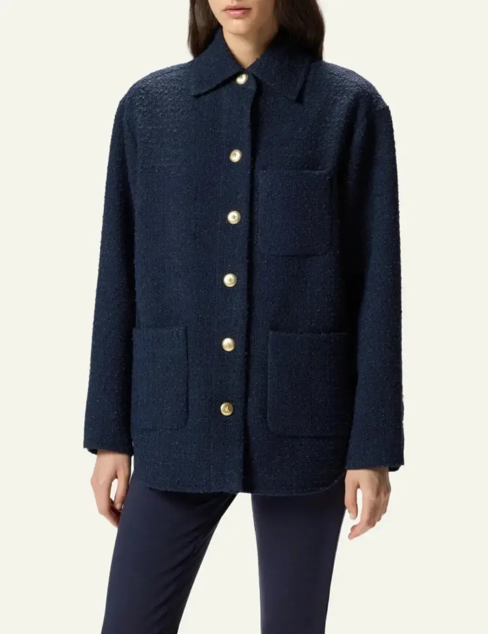 PINKO OVERSIZED PATTERNED TWEED JACKET