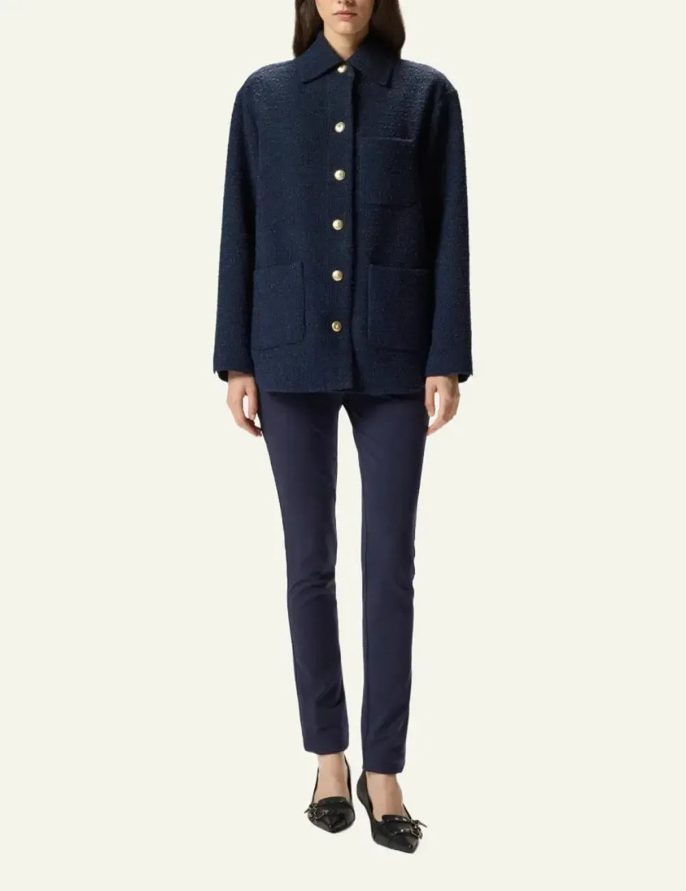 PINKO OVERSIZED PATTERNED TWEED JACKET