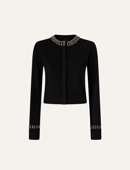 PINKO SPEZZINO CARDIGAN BLACK