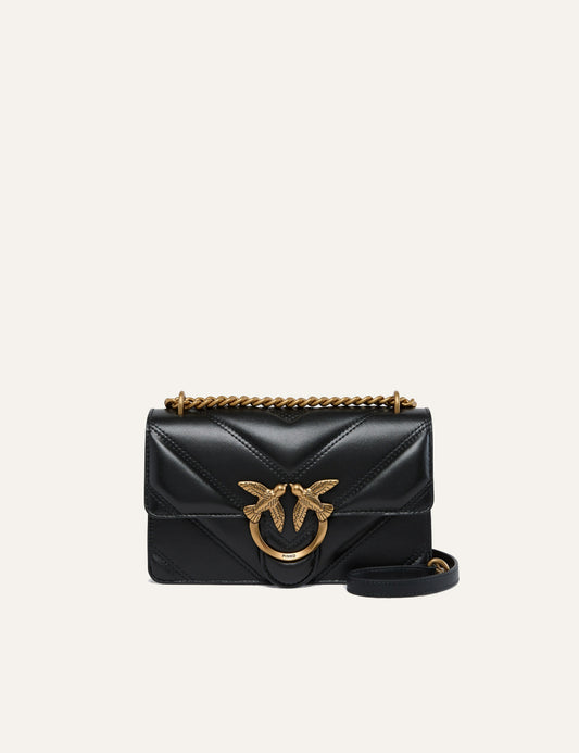 PINKO LOVE ONE MINI LIGHT DC SHEEP NAPPA BIG CHEVRON DS