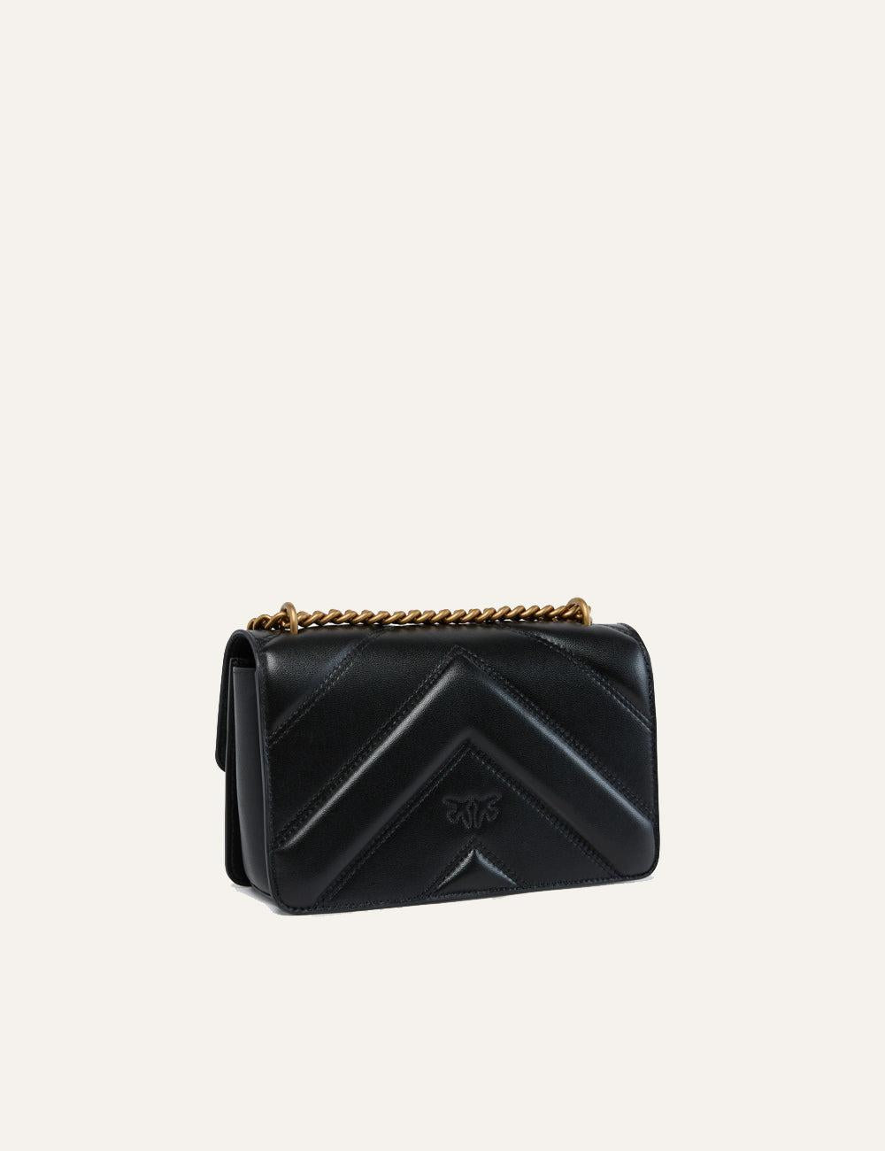 PINKO LOVE ONE MINI LIGHT DC SHEEP NAPPA BIG CHEVRON DS